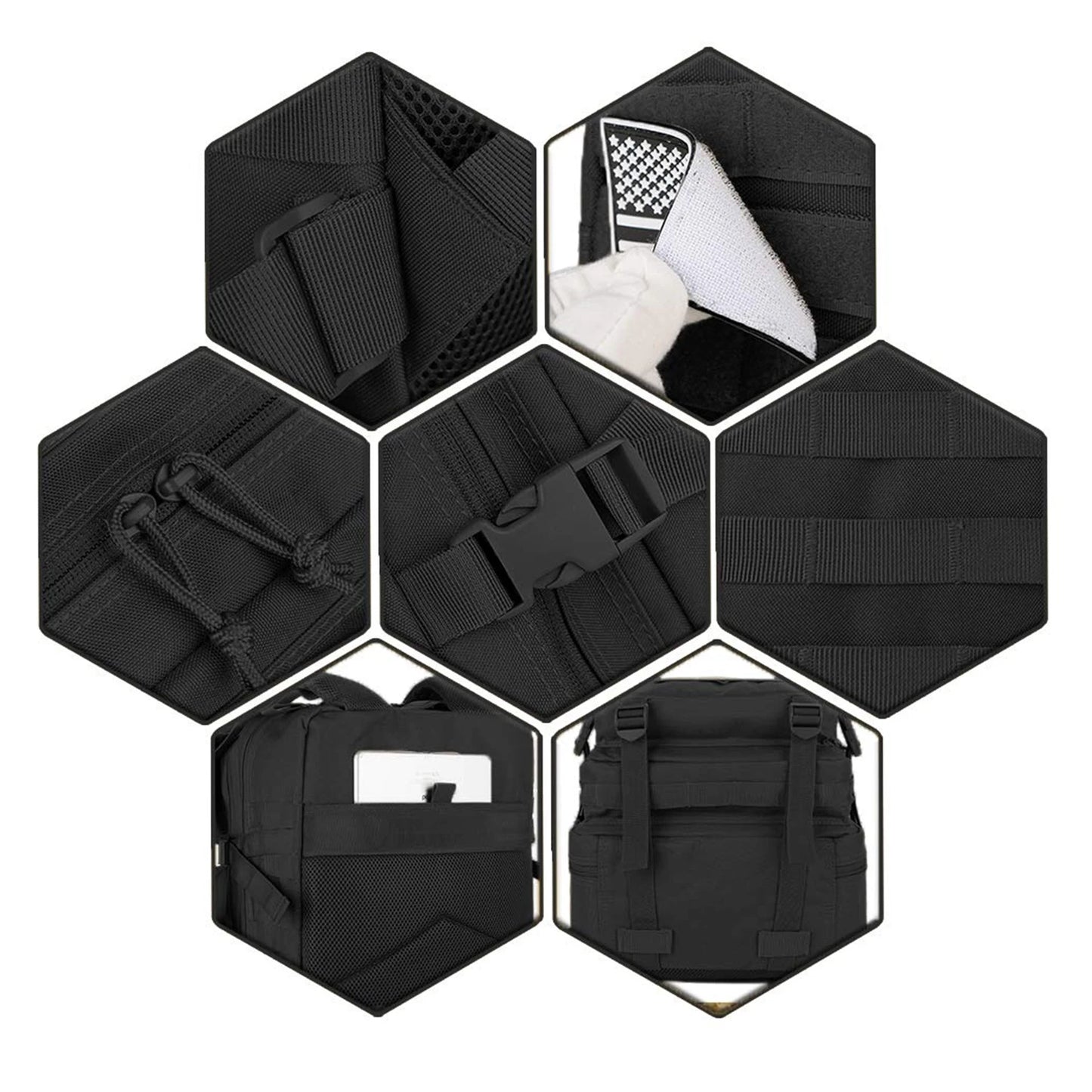 45L Tactical Backpacks Molle Assault Pack 3 Day Bug Out Bag Hiking Treeking Rucksack Fitness Camping, Daily Work