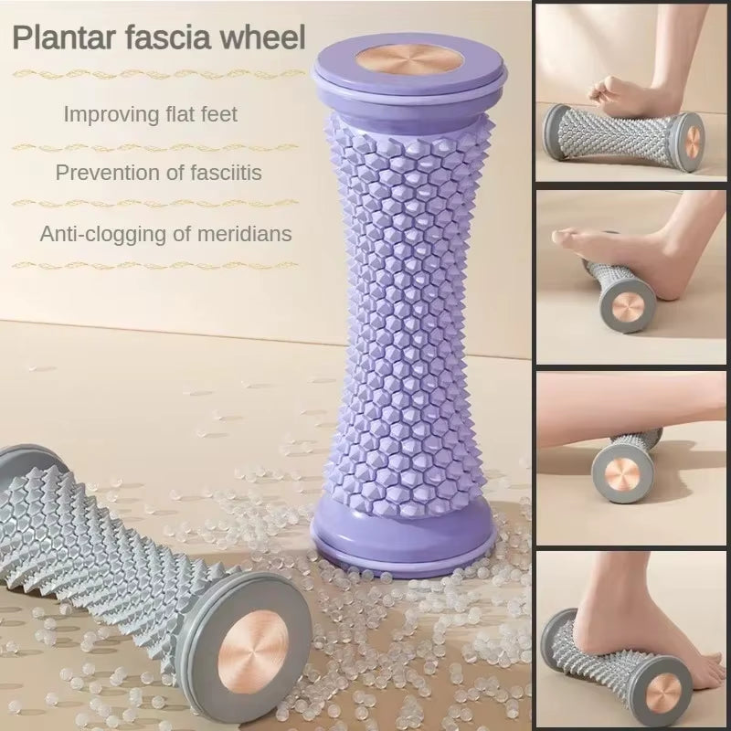 Foot Roller Yoga Massage Ball for Plantar Fasciitis Relief and Muscle Relaxation - Manual Plastic Foot Massager