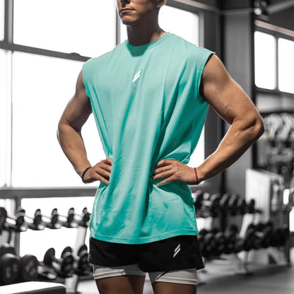 Men's Quick-Drying Sleeveless Fitness Shirt - Breathable Mesh Basketball Tank Top for Summer Gym Workouts