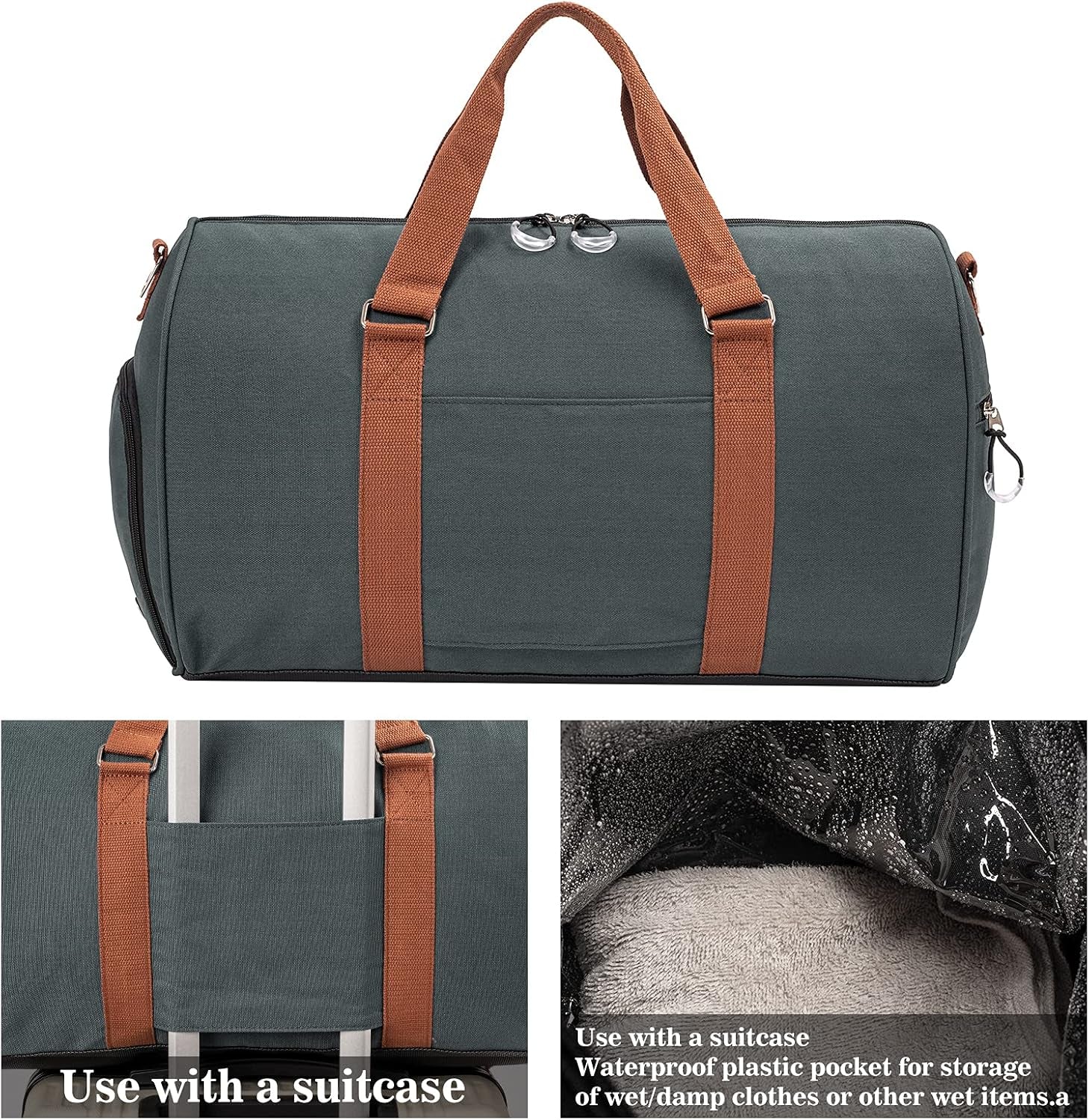 Sports Gym Bag with Shoe Compartment&Wet Pocket,Travel Duffel Bag,Weekend Bag,Workout Bag Suitable for Men and Women