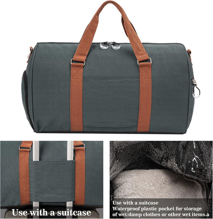 Sports Gym Bag with Shoe Compartment&Wet Pocket,Travel Duffel Bag,Weekend Bag,Workout Bag Suitable for Men and Women