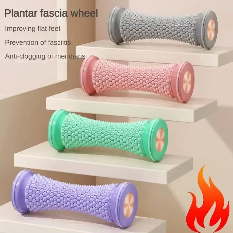 Foot Roller Yoga Massage Ball for Plantar Fasciitis Relief and Muscle Relaxation - Manual Plastic Foot Massager